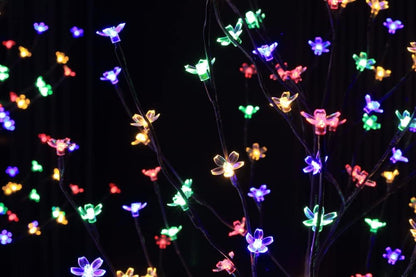 6.5FT 208 LED Cherry Blossom Tree, Lighted Artificial Tree for Decoration Inside and Outside, Home Patio Wedding Festival Christmas Decor