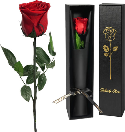 Preserved Flowers Rose Gifts for Women Mom, Mothers Day Rose Flower Gifts for Moms,Forever Real Flowers Mom Birthday Grandma Gifts, Valentines Day Gift for Her Girlfriend Wife Anniversary(Red)