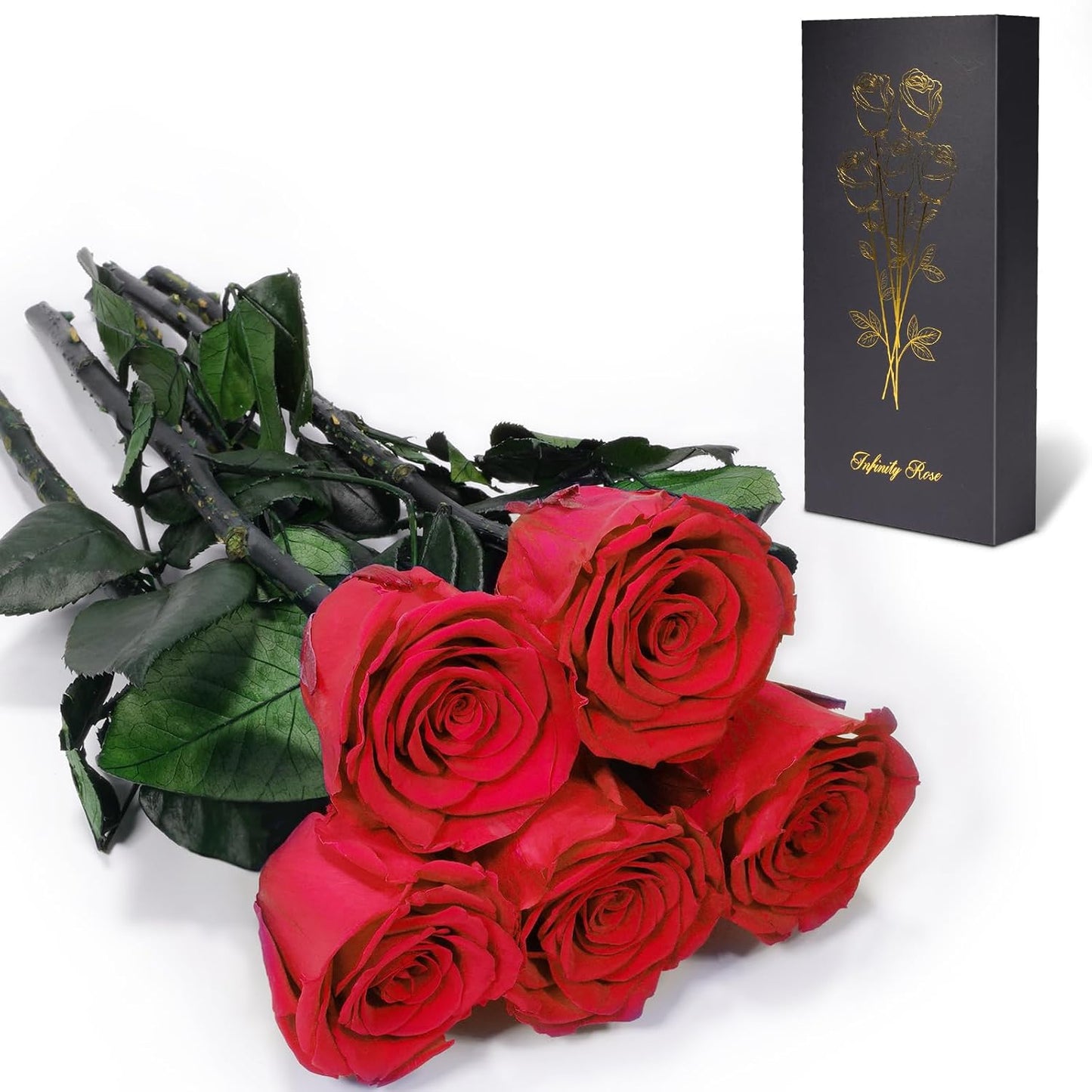 Preserved Flowers Rose Gifts for Women Mom, Mothers Day Rose Flower Gifts for Moms,Forever Real Flowers Mom Birthday Grandma Gifts, Valentines Day Gift for Her Girlfriend Wife Anniversary(Red)