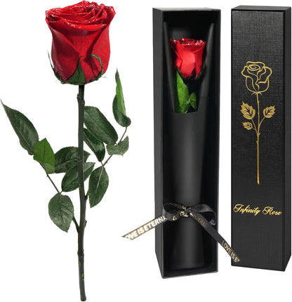 Preserved Flowers Rose Gifts for Women Mom, Mothers Day Rose Flower Gifts for Moms,Forever Real Flowers Mom Birthday Grandma Gifts, Valentines Day Gift for Her Girlfriend Wife Anniversary(Red)