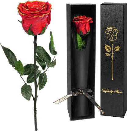 Preserved Flowers Rose Gifts for Women Mom, Mothers Day Rose Flower Gifts for Moms,Forever Real Flowers Mom Birthday Grandma Gifts, Valentines Day Gift for Her Girlfriend Wife Anniversary(Red)