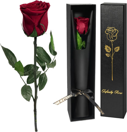 Preserved Flowers Rose Gifts for Women Mom, Mothers Day Rose Flower Gifts for Moms,Forever Real Flowers Mom Birthday Grandma Gifts, Valentines Day Gift for Her Girlfriend Wife Anniversary(Red)