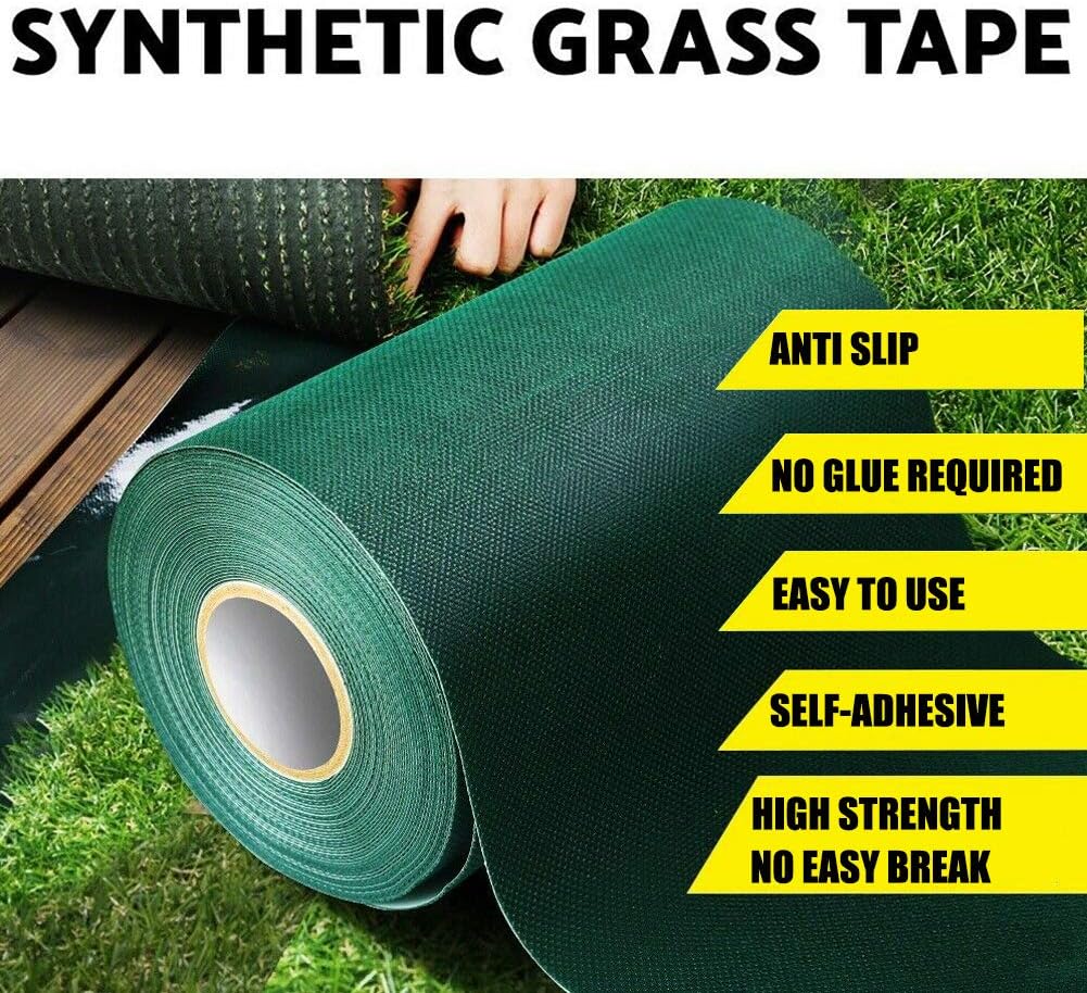 Artificial Grass Self-Adhesive Seaming Turf Tape Lawn,Carpet Jointing 6" x32.8'(15cm x 10m), 33'