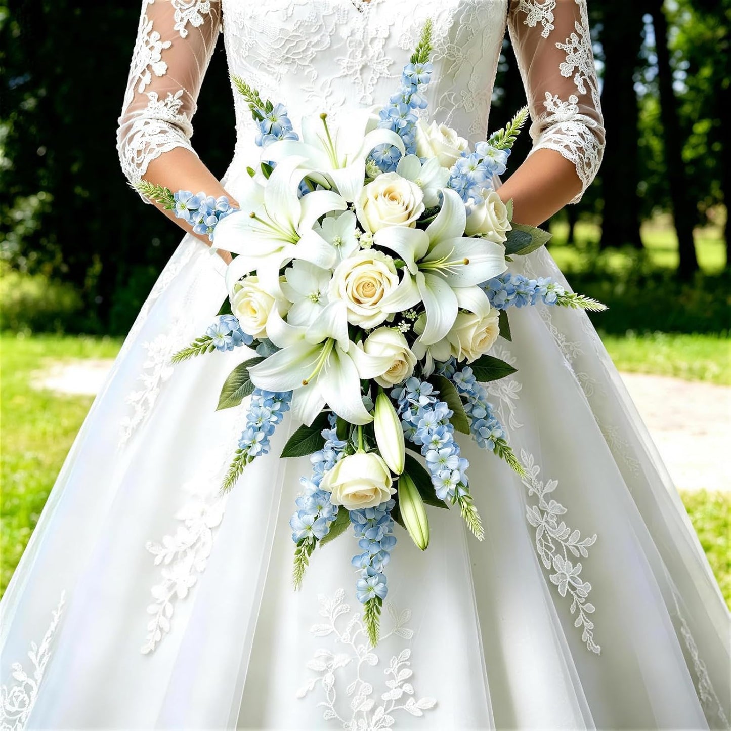 White Delphinium Artificial Flowers 20 PCS Snapdragon Artificial Flowers | 23Inch 4 Long Stem Artificial Flowers with 5 Larkspur Flower Heads Each for Wedding Bouquet Garden Party Centerpiece (White)