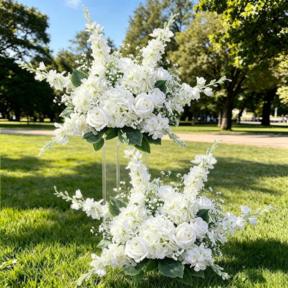 White Delphinium Artificial Flowers 20 PCS Snapdragon Artificial Flowers | 23Inch 4 Long Stem Artificial Flowers with 5 Larkspur Flower Heads Each for Wedding Bouquet Garden Party Centerpiece (White)