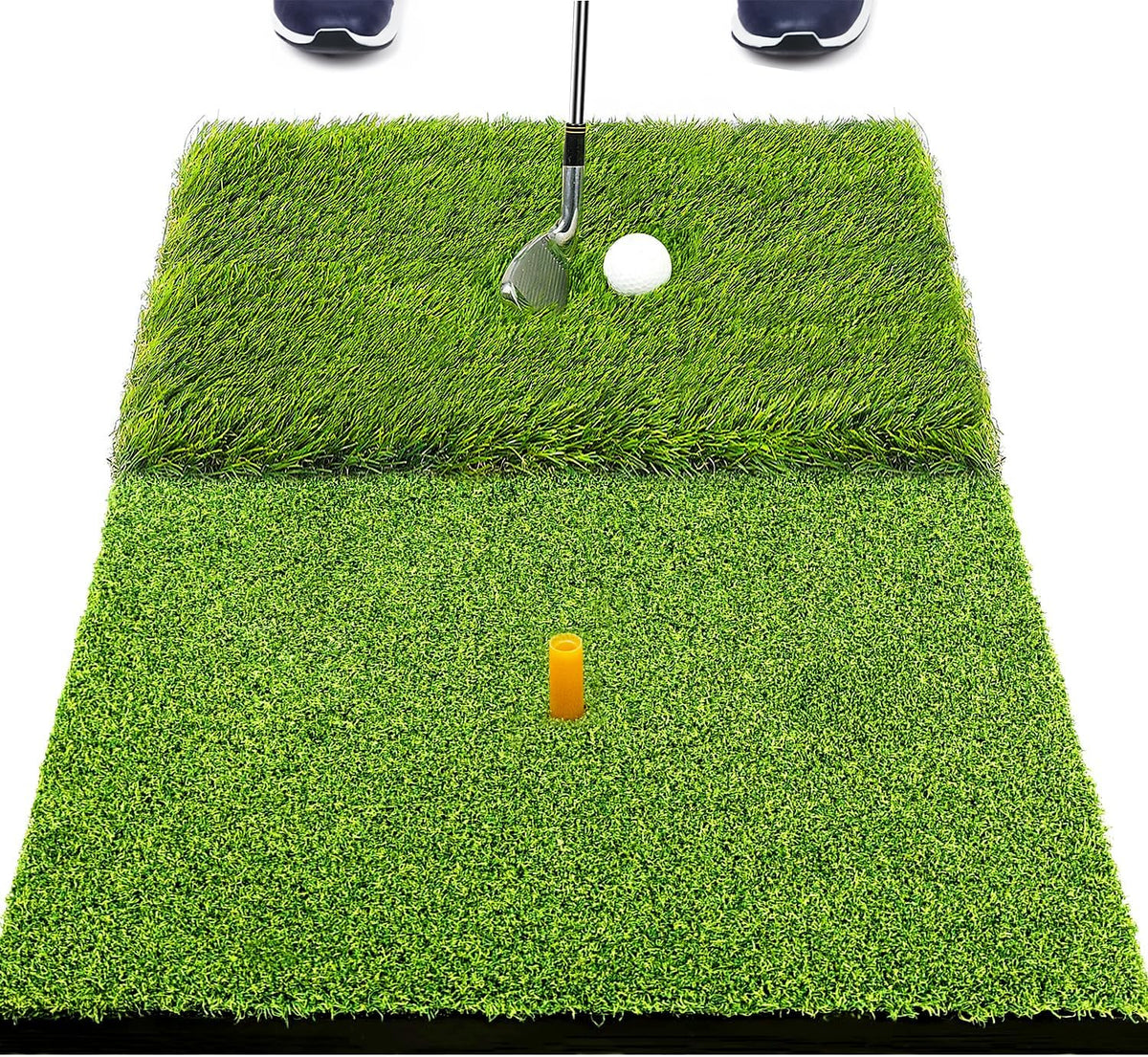 Foldable Heavy-Duty Golf Hitting Mat with 10mm EVA Backing for Indoor/Outdoor Swing & Chipping, Golf Accessories & Gift for Men & Women