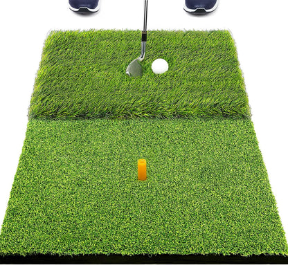 Foldable Heavy-Duty Golf Hitting Mat with 10mm EVA Backing for Indoor/Outdoor Swing & Chipping, Golf Accessories & Gift for Men & Women