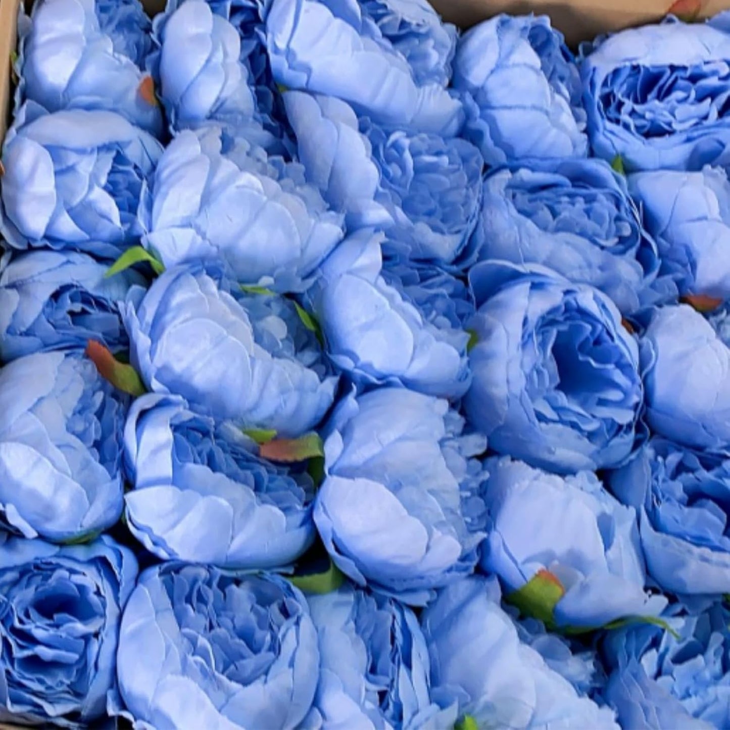 50Pcs Artificial Peonies Flowers Bulk, 4’’ - White | Peonies Fake Flowers Heads for DIY, Faux Silk Peony Arrangements for Wedding, Engagement, Party, Coffee, Dining Decorations