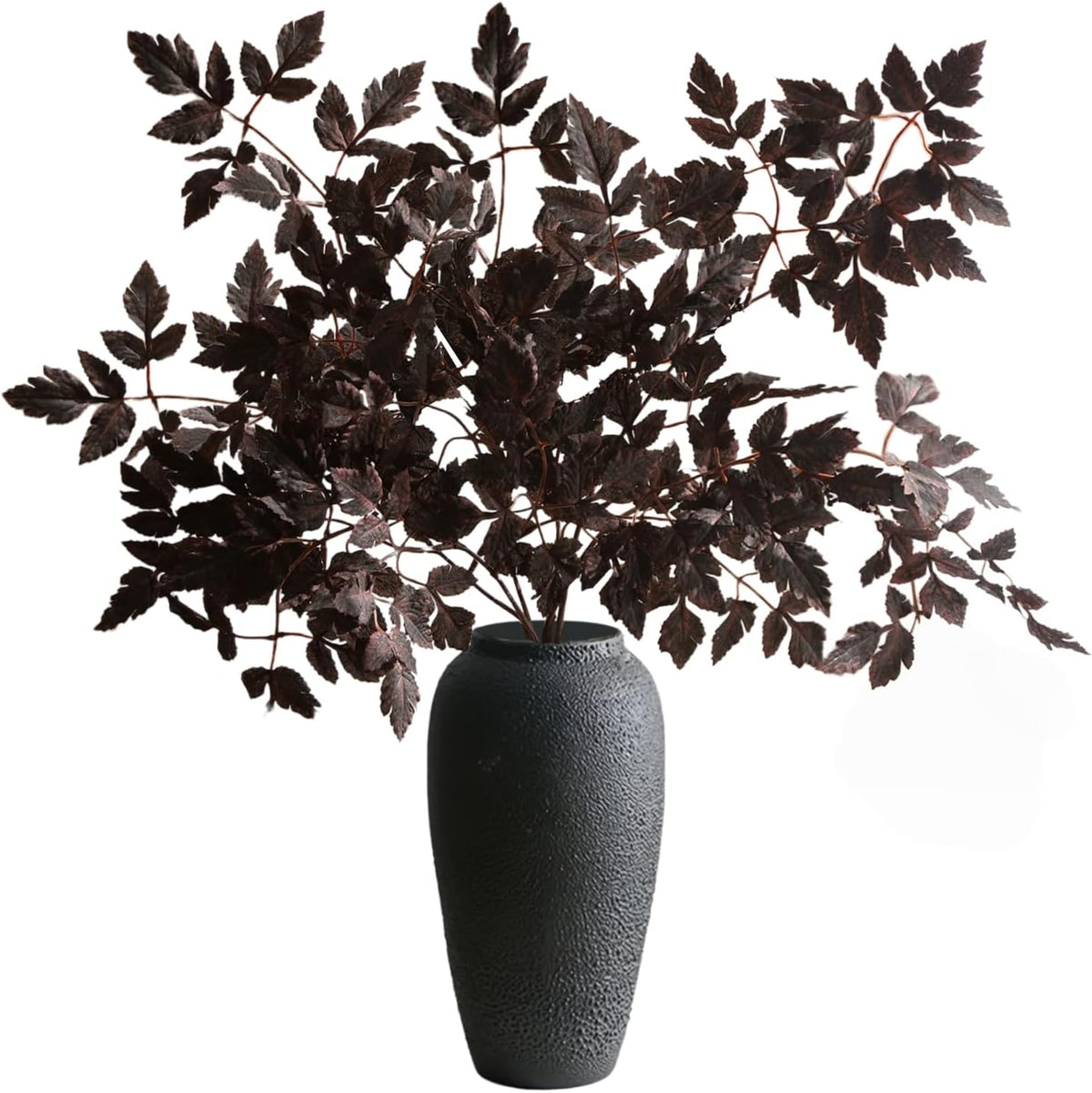 Artificial Maple Leaves Branches, 3 Pcs Artificial Cimicifuga Plant Leaf 31.4" Fake Fall Stems Plants for Vase, Faux Plants for Home Autumn Halloween Thanksgiving Party Table Centerpiece Decor