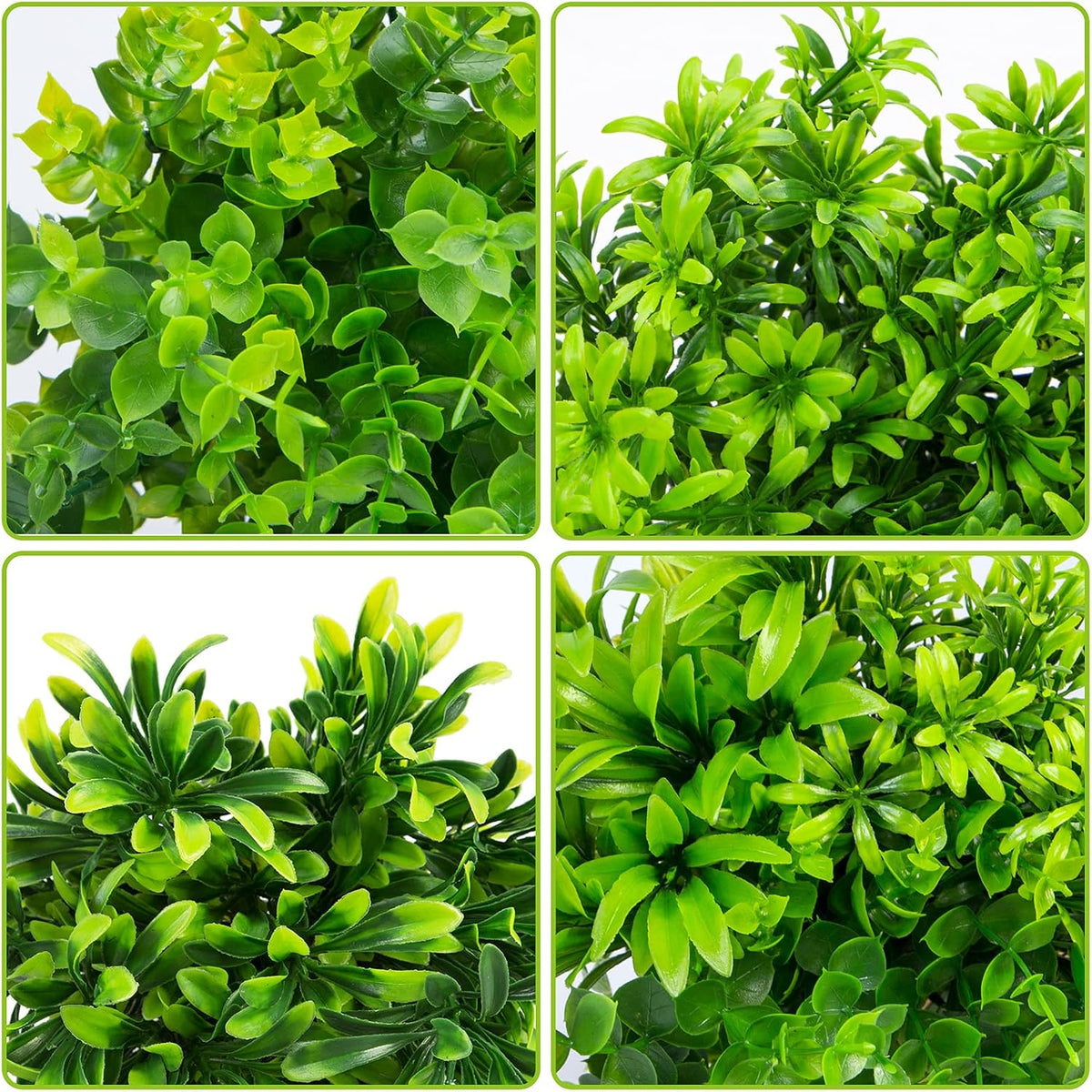 6 Pcs Artificial Greenery Mixed Fake Eucalyptus Plastic Plants