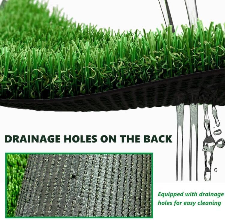 Ultrathick Artificial Grass Turf,1.77 Inch High Dense W Shape Grass Silk -Durable PU Backing-Luxurious Indoor Outdoor Dog Garden Landscape Patio Synthetic Fake Faux Grass Mat-Sent by Rolled