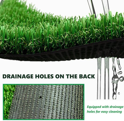 Ultrathick Artificial Grass Turf,1.77 Inch High Dense W Shape Grass Silk -Durable PU Backing-Luxurious Indoor Outdoor Dog Garden Landscape Patio Synthetic Fake Faux Grass Mat-Sent by Rolled
