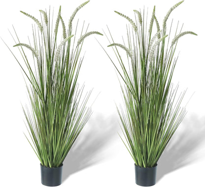 4ft 2-Pack Artificial Faux Veronica Speedwell Grass, 47in Green Plant