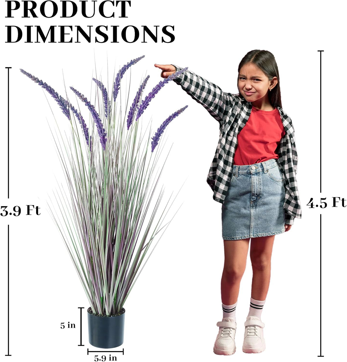 4ft 2-Pack Artificial Faux Veronica Speedwell Grass, 47in Green Plant