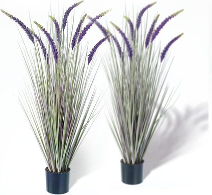 4ft 2-Pack Artificial Faux Veronica Speedwell Grass, 47in Green Plant