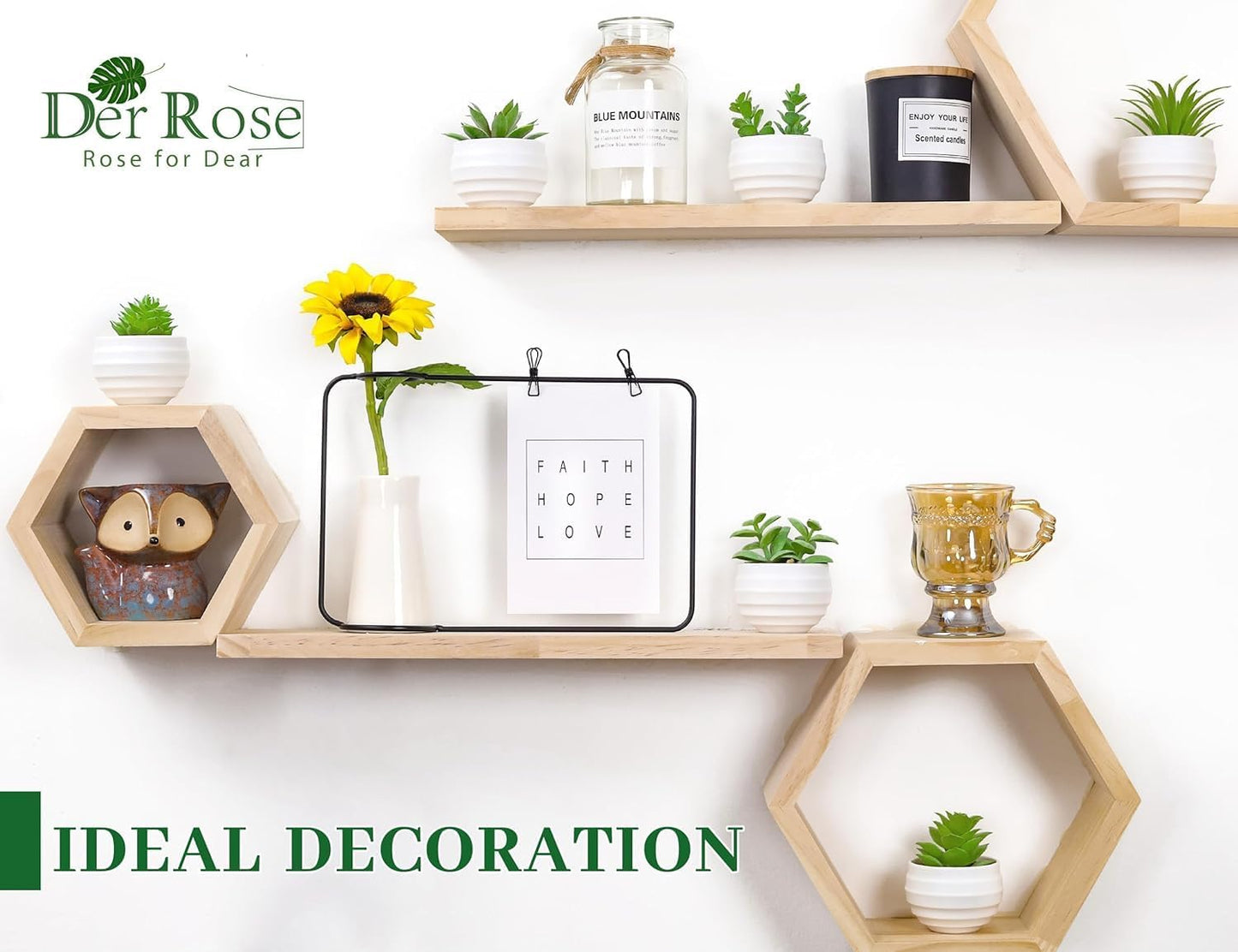 6 Pack Succulents Fake Plants for Bedroom Bathroom Home Decor | Small fake plants，perfect for aesthetic living room shelf decor，office desk accessories，gifts for women，fresh all year