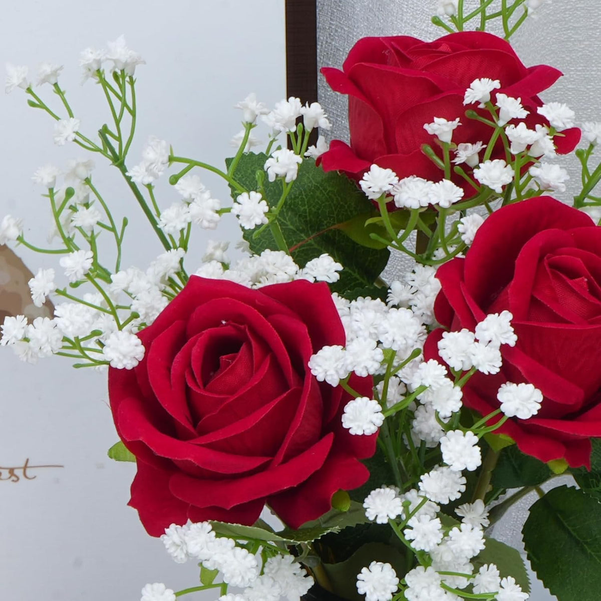 13.78in Artificial Fall Flowers Bouquet Faux Peony Floral Arrangements