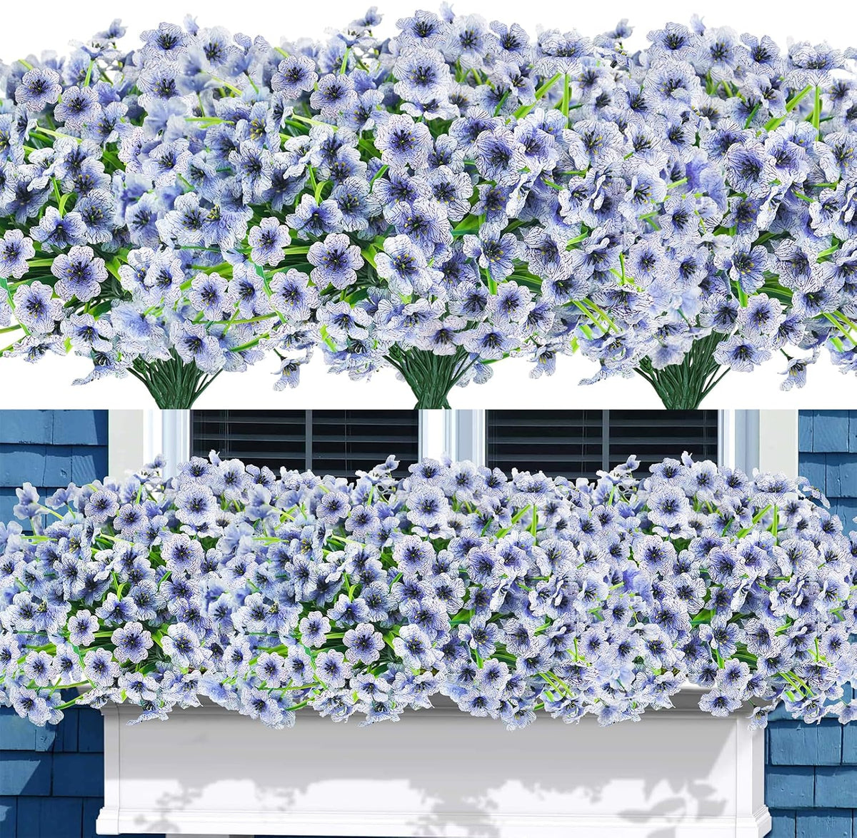 Artificial Fall Flowers for Outdoors, UV Resistant Faux Mums