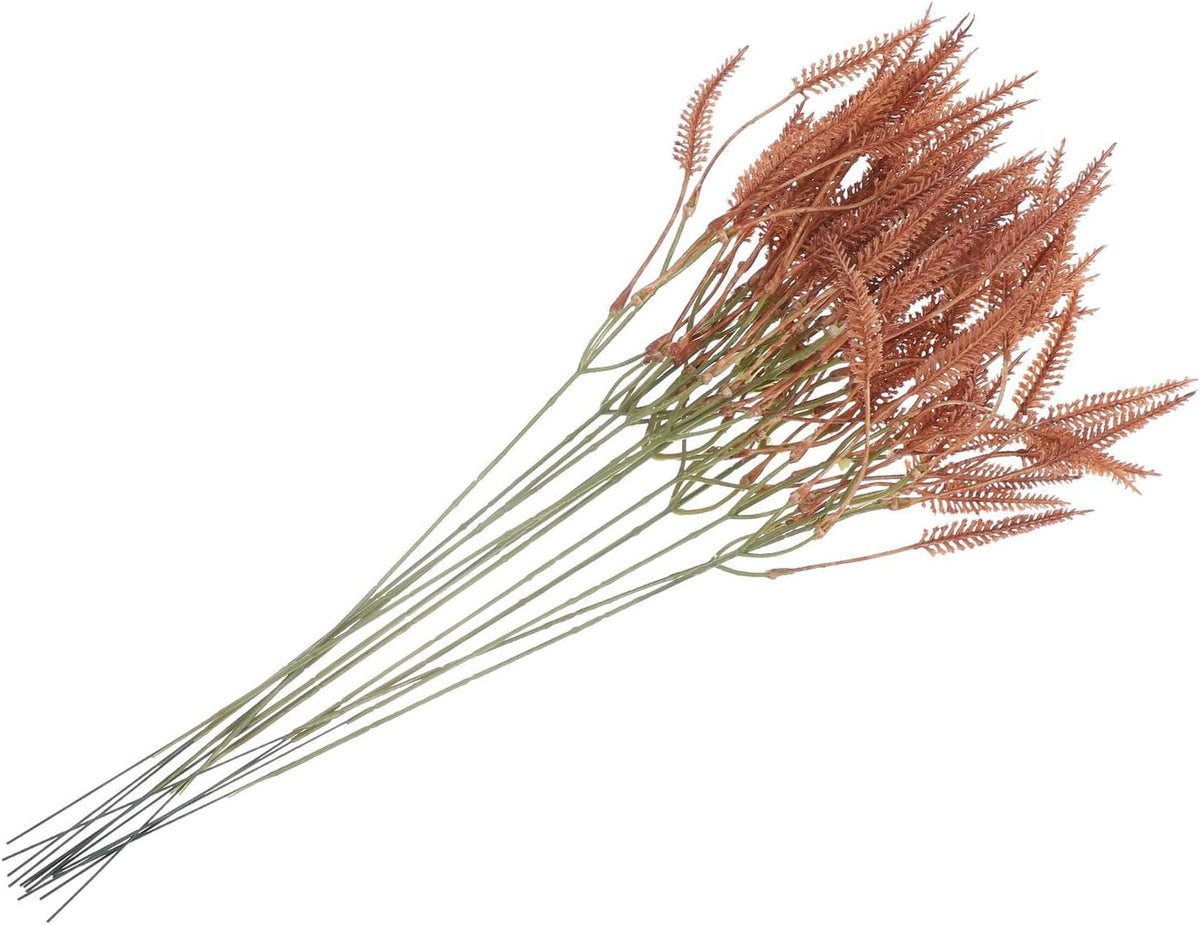 Artificial Bunny Tail Grass Stems Brown, Decorative Rabbit Tail Grass Bouquet for Wedding and Home Décor, Faux Bunny Tail Floral Arrangement for Bedroom and Table Centerpiece