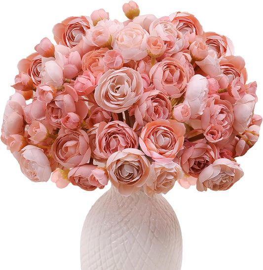 32Pcs Ivory White Ranunculus Artificial Flowers DIY Home Wedding | Real Touch Ranunculus, Faux Flowers, 32pcs Bulk, Ivory White, Peony Look, Bouquets, Home Decor, Bridal Shower, Centerpieces