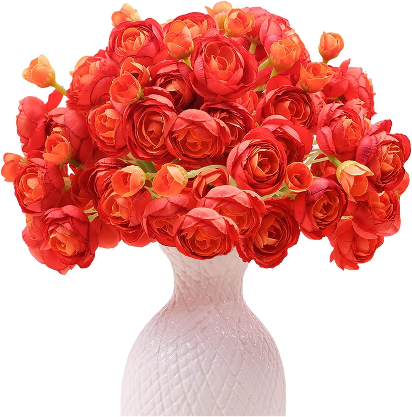 32Pcs Ivory White Ranunculus Artificial Flowers DIY Home Wedding | Real Touch Ranunculus, Faux Flowers, 32pcs Bulk, Ivory White, Peony Look, Bouquets, Home Decor, Bridal Shower, Centerpieces