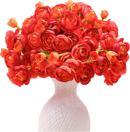 32Pcs Ivory White Ranunculus Artificial Flowers DIY Home Wedding | Real Touch Ranunculus, Faux Flowers, 32pcs Bulk, Ivory White, Peony Look, Bouquets, Home Decor, Bridal Shower, Centerpieces