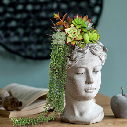 4pcs Fake Hanging Plants, String of Pearls Artificial Hanging Succulents Greenery Wall Backdrop Decor, Artificial Plants Indoor for Home Garden Outdoor Decoration