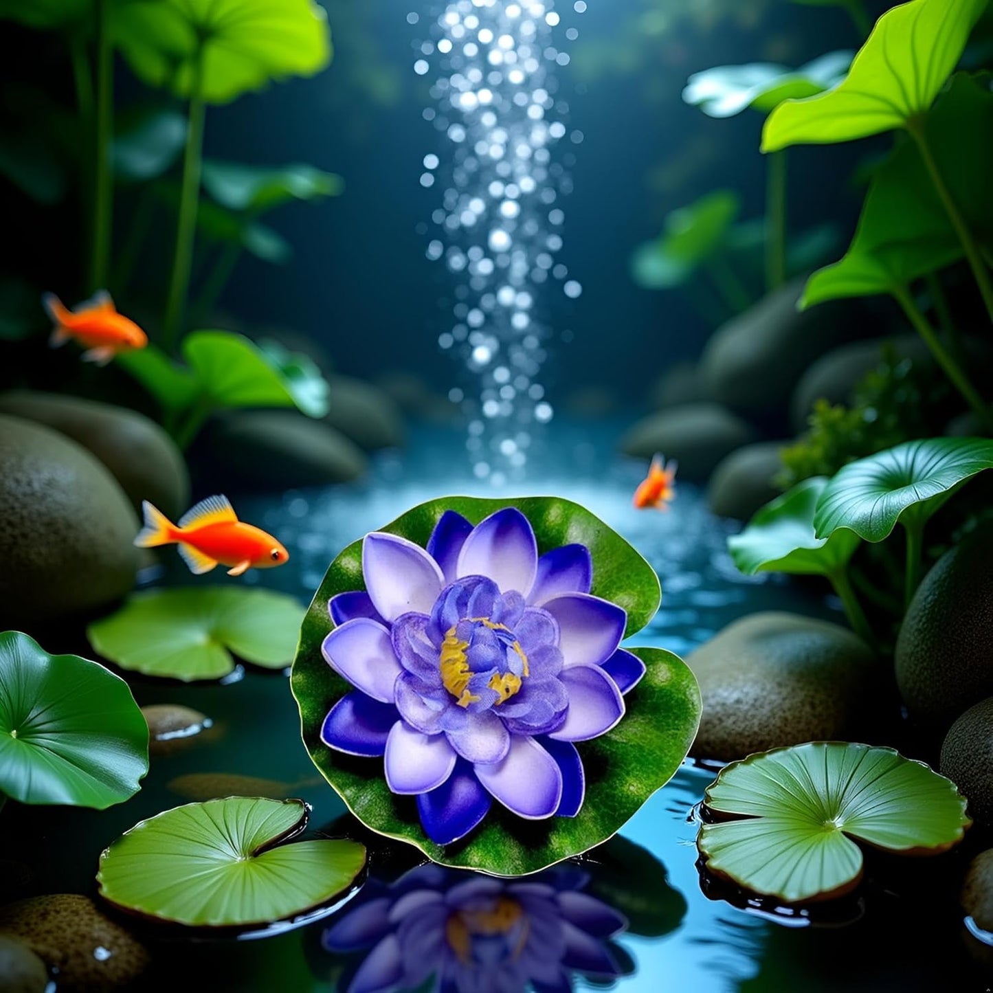 Artificial Floating Foam Lotus Flower with Water Lily Pad,Lifelike Pond Pool Lotus Ornaments,Realistic Ornament for Home Garden Pond Aquarium Decor，Artificial Plants and Flowers (Yellow)
