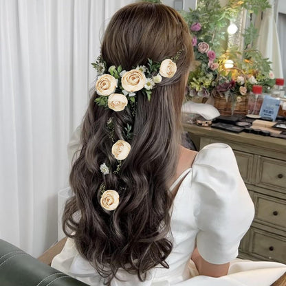 Ranunculus Artificial Flowers 2 Bouquets Mini Cream Fake Flowers 12PCS Small Faux Ranunculus Decorative Flowers for DIY Wedding Bouquet Bridal Shower Filler Flowers Decorations (Cream)