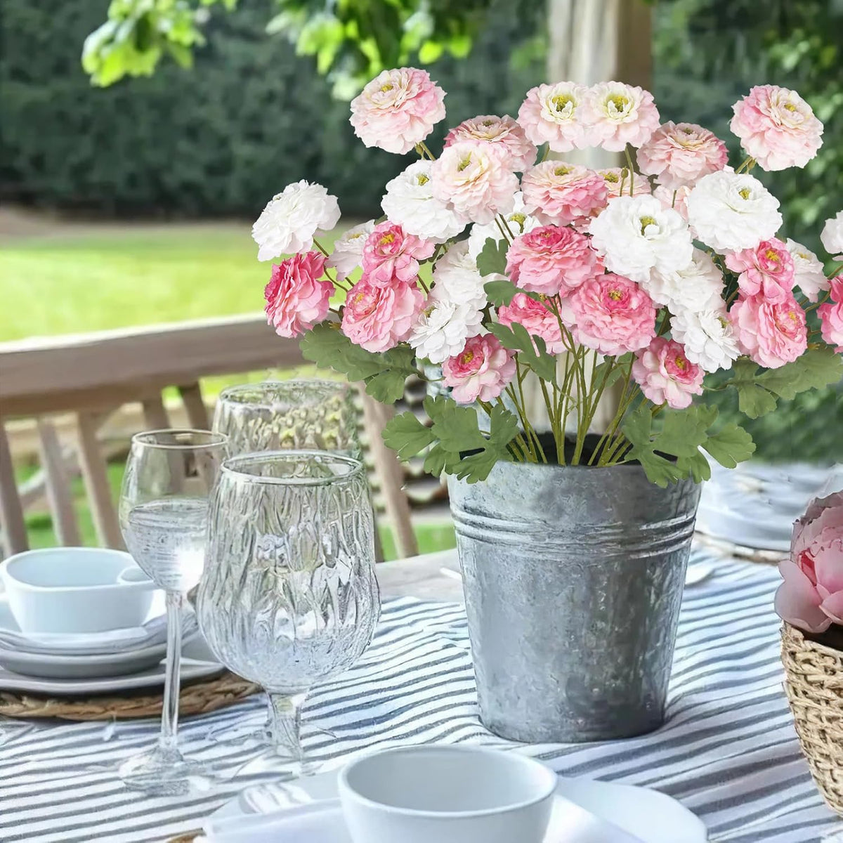 2 Pcs Artificial Flowers Spring Summer Purple Zinnia Silk Flowers with Long Stems Zinnia Elegans Artificial Flowers for Outdoors Floral Arrangements Table Centerpieces Wedding Party Home Decor