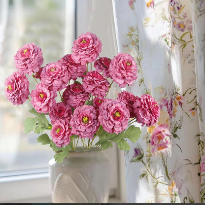 2 Pcs Artificial Flowers Spring Summer Purple Zinnia Silk Flowers with Long Stems Zinnia Elegans Artificial Flowers for Outdoors Floral Arrangements Table Centerpieces Wedding Party Home Decor