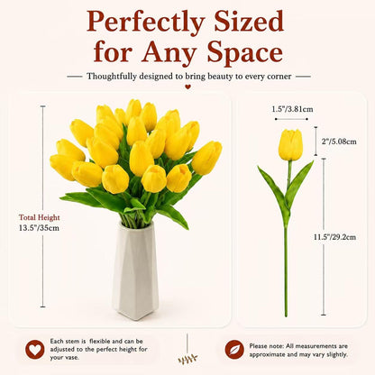 Artificial Yellow Tulips - Colors A