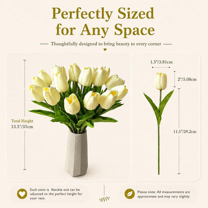 Artificial Yellow Tulips - Colors A