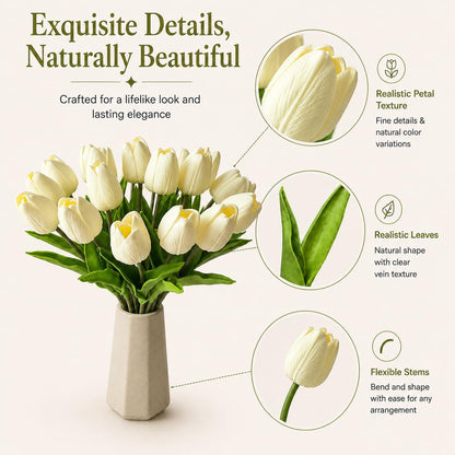 Artificial Yellow Tulips - Colors A