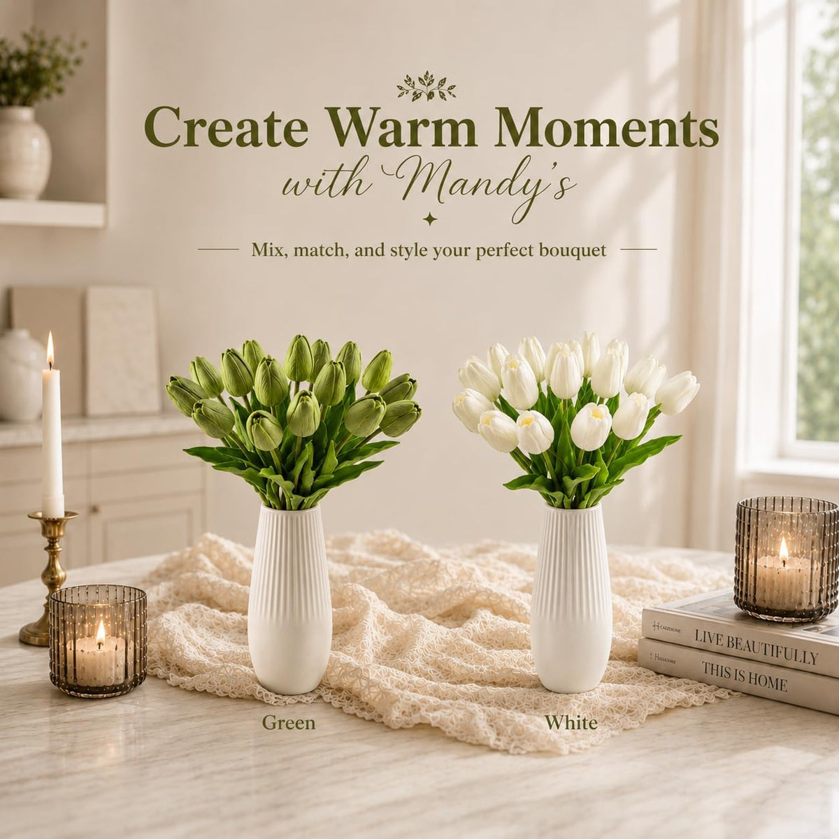 Artificial Yellow Tulips - Colors A