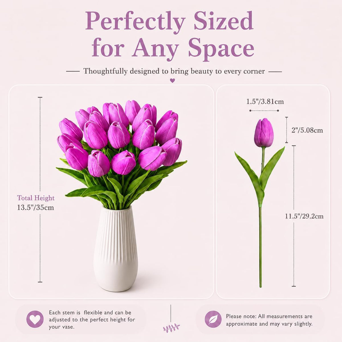 Artificial Yellow Tulips - Colors A