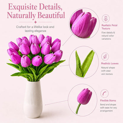 Artificial Yellow Tulips - Colors A