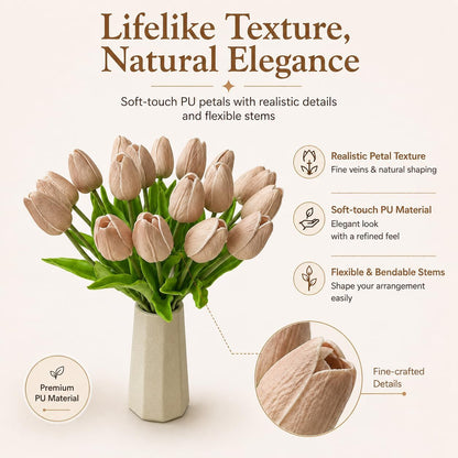 Artificial Yellow Tulips - Colors A