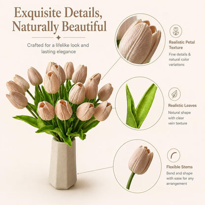 Artificial Yellow Tulips - Colors A