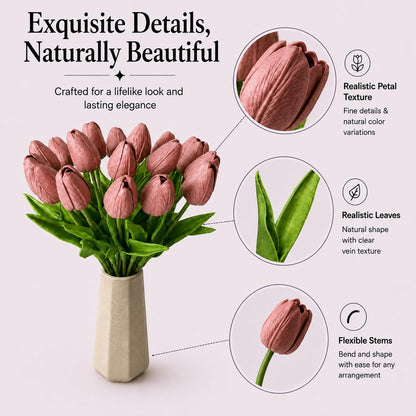 Artificial Yellow Tulips - Colors A