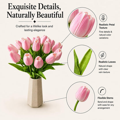 Artificial Yellow Tulips - Colors A