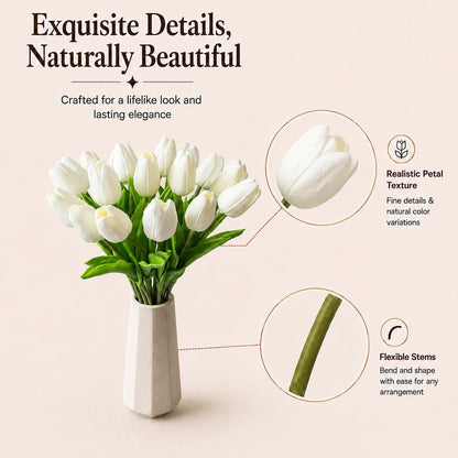 Artificial Yellow Tulips - Colors A