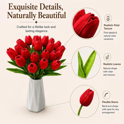 Artificial Yellow Tulips - Colors A