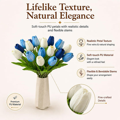 Artificial Yellow Tulips - Colors A