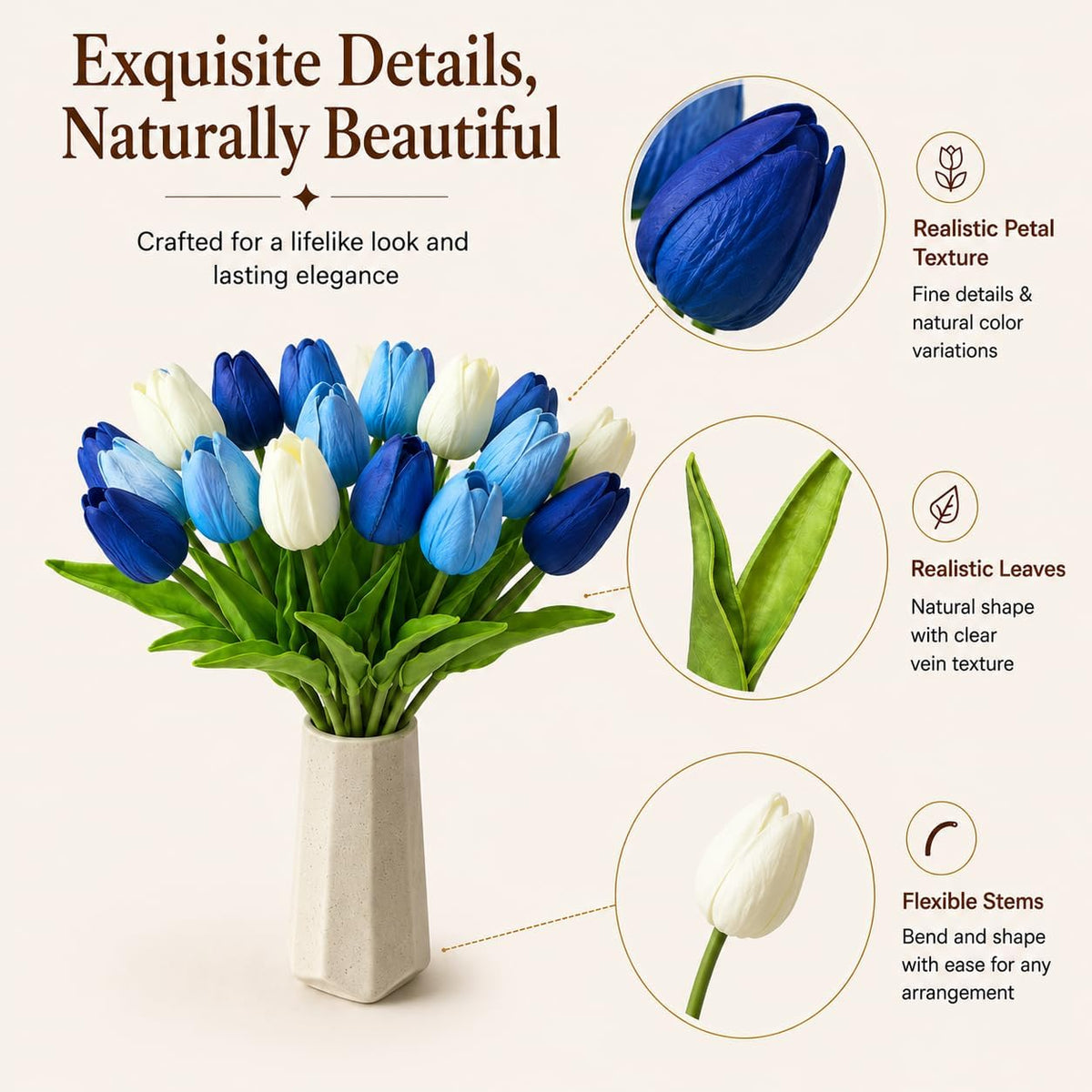 Artificial Yellow Tulips - Colors A