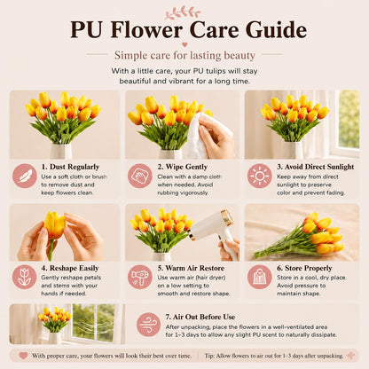 Artificial Yellow Tulips - Colors A