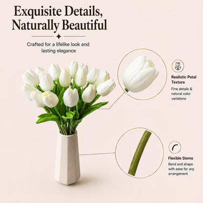 Artificial Yellow Tulips - Colors A