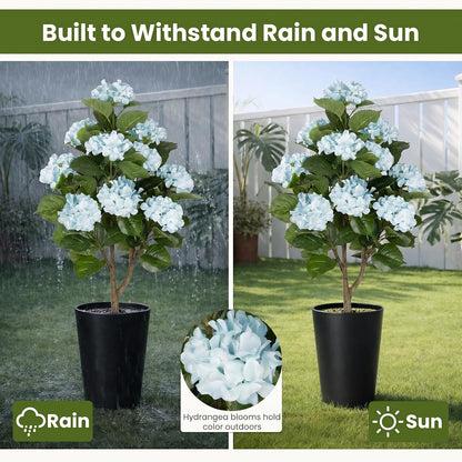 3FT Artificial Bougainvillea Tree, Faux Bougainvillea for Indoor Outdoor Decor, Lifelike Bougainvillea Artificial Flowers Plant for Outdoors, Front Porch, Entryway, Office & Living Room