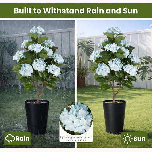 3FT Artificial Bougainvillea Tree, Faux Bougainvillea for Indoor Outdoor Decor, Lifelike Bougainvillea Artificial Flowers Plant for Outdoors, Front Porch, Entryway, Office & Living Room