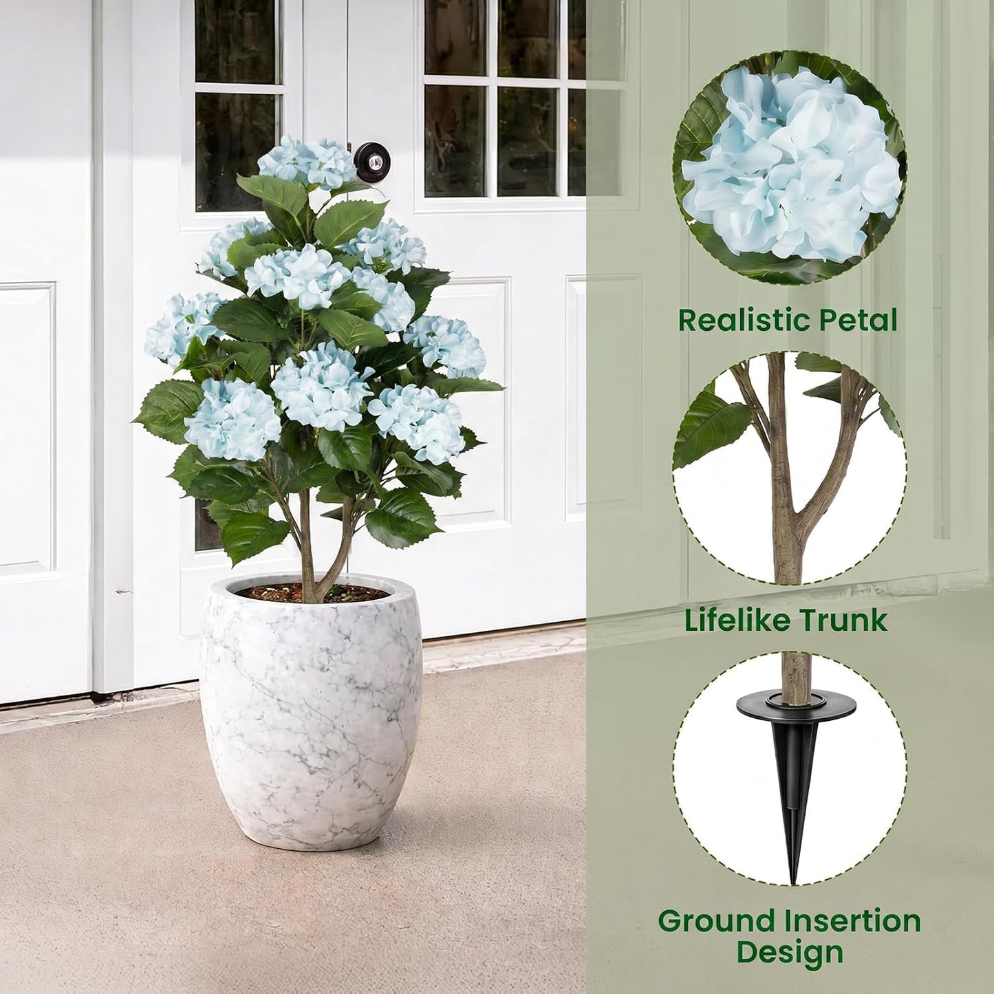 3FT Artificial Bougainvillea Tree, Faux Bougainvillea for Indoor Outdoor Decor, Lifelike Bougainvillea Artificial Flowers Plant for Outdoors, Front Porch, Entryway, Office & Living Room